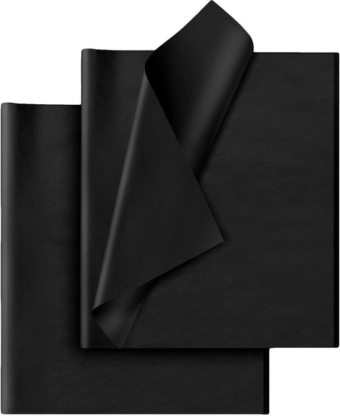 Hlonon Black Tissue Paper for Gift Bags - 30 Sheets of Black Wrapping Tissue Paper Bulk Packaging Paper for Weddings Birthday DIY Project Christma...