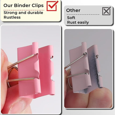 Binder Clips - 48 Pcs 1 Inch, Paper Binder Clips with Paper Clip Holder for Desk, Medium Paper Clamps for Office, School, Home...