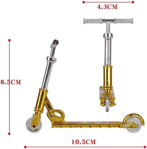 Golden Mini Finger Scooter Two Wheel Scooter Children's Educational Toys Finger Scooter Bike Plastic Fingerboard Skateboard Simulation Toy...