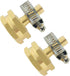 Hooshing 3/8" Barb x 3/4" GHT Female Garden Hose Swivel Adapter Heavy Duty Brass Hose Connectors with Stainless Clamps for Watering System Outdoor...