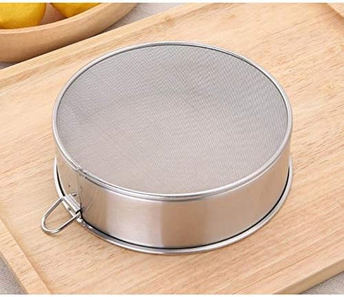 Falytemow Flour Sifter Round Flour Sieve Strainer with 40 Mesh Premium Rustproof Stainless Steel Fine Mesh for Baking 7.87 inch x 1.97 inch...
