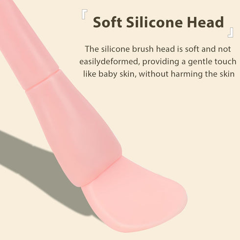 4PCS Silicone Face Mask Applicator Set: Dual-Ended Facial Mask Brush with Spatula for Mud, Clay - Skincare Tool...