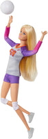 Barbie Careers Fashion Doll & Accessory, Made to Move Volleyball Player Wearing Removable Uniform with Ball, 22 Bendable Joints...