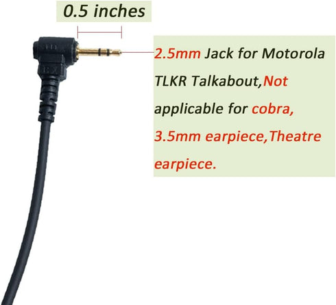Mr350r Headset for Motorola,G Shape Earpiece with Mic PTT for Talkabout MH230R T200 T260 T600 T200TP T260TP T460 MT350R Walkie Talkie Two Way Radi...
