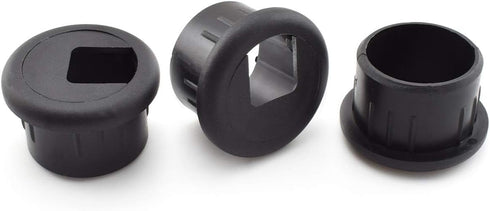 SDTC Tech 3-Pack 1 inch Desk Hole Wire Grommet Black Plastic Cable Cord Cover Organizers...