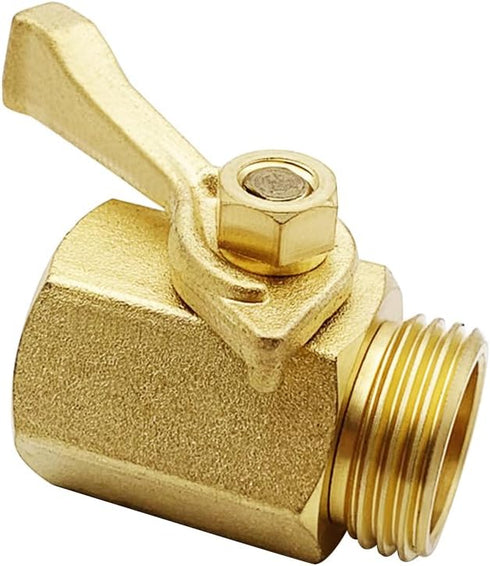 Brass Garden Hose Shut Off Valve, Heavy Duty 3/4 Inch Solid Brass Garden Hose Shut Off Valve (Pack of 2)...