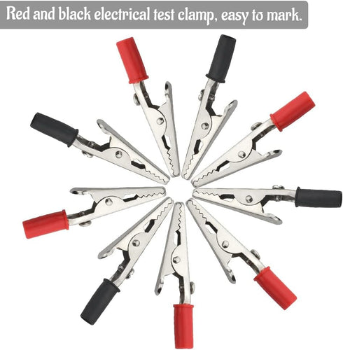 WMYCONGCONG 50 PCS Metal Alligator Clips Electric Test Clamps + 10 PCS Double Ended Alligator Clips Test Lead Jumper Wires with Alligator Clips 19...