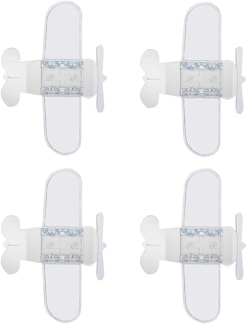4 Pack Lock Window Safety Baby Door Sliding Cabinetproof Glass Child Proofing Stopperslide Locke Latches Childproof Supplies (Airplane)...