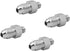 (4-PACK) 6400-04-02-O Hydraulic Hose Adapter Fitting 1/4" Male JIC 37° Flare (7/16"-20UNF) × 1/8" Male O-Ring Boss (5/16"-24UNF) SAE Straight Pipe...