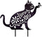 Cat Hollow Silhouette Stakes Iron Art Pile Plug-in Posts Standing Statue Garden Decoration Ornaments for Yard Lawn...