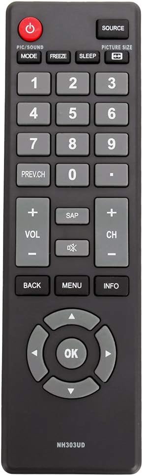 New NH303UD sub NH305UD Remote fit for Emerson TV LE290EM4F LE391EM4 LF280EM5 LF280EM5F LF320EM4F LF320EM5F LF391EM4 LF391EM4A LF391EM4F LF401EM5 ...