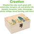 (1-Pack Unfinished Unpainted Wooden Box with Hinged Lid for Crafts DIY Storage Jewelry Plain Pine Box - Small 6.7"x5.1"x3.1"...