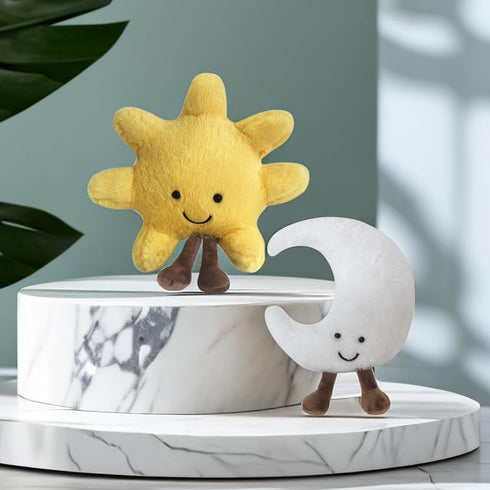 New Moon Sunshine Plush Toy Cute Smile Fun Filled Animal Pillow Soft Plush Toy for Children's Birthday Gift...