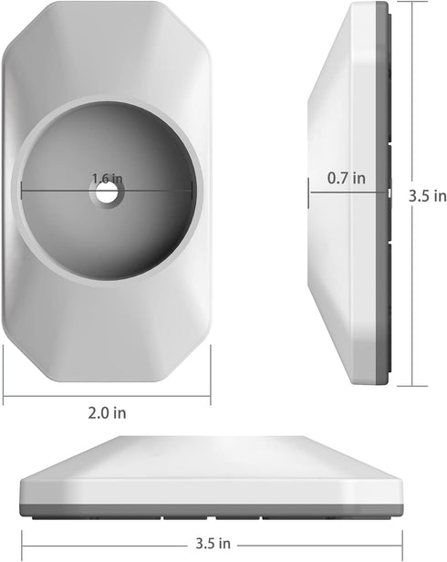 ICERO - Baby Gate Wall Protector - Protect Walls & Doorways from Pet & Dog Gates - for Child Pressure Mounted Stair Safety Gate- 4 Pack, White...