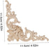 Garneck 4PCS Wood Carved Corner Onlay Applique Frame Unpainted Furniture Corner Applique Supplies Wall Cabinet Decor...