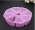 4 PCS 8 lattices Transparent Round Plastic Boxes Empty Storage Organizer Containers with Hinged Lids for Small Items and Other Craft Projects(4 x ...