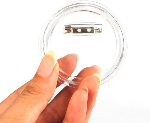 30Pack 2.4 inch Clear Button Pins Make Your Own Buttons Picture Button Pin Acrylic Design Button Badge Clear Picture Buttons Badges Kit for DIY Cr...