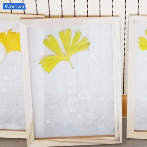 Worown A4 Wooden Paper Making Screen Kit,Paper Making Frames, Mould and Deckle for Paper Making, DIY Paper Crafts...