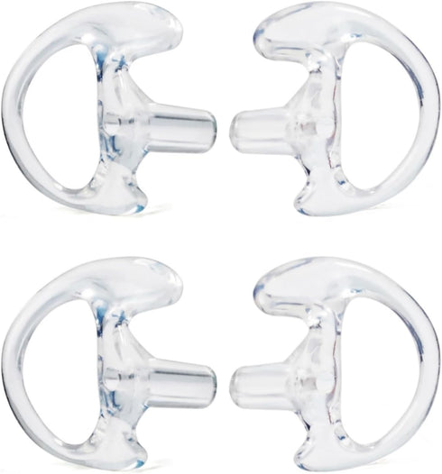 Replacement Earmold Earbud for Two Way Radio Air Acoustic Coil Tube Earpiece Headset?for Motorola Kenwood Baofeng Walkie Talkie Earpieces (Clear, ...