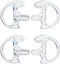 Replacement Earmold Earbud for Two Way Radio Air Acoustic Coil Tube Earpiece Headset?for Motorola Kenwood Baofeng Walkie Talkie Earpieces (Clear, ...
