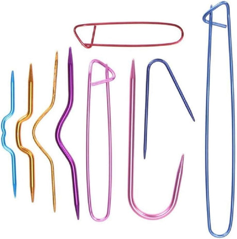 Zuoyou 9PCS Aluminum Knit Holders Cable Stitch Knitting Needles Set Markers Locking Stitch Seam DIY Crafts Sewing Knitting Tools......