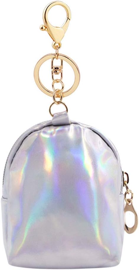 RARITYUS Mini Wallet Zip Around Cute Unicorn Holographic Coin Purse Change Purse with Key Ring...