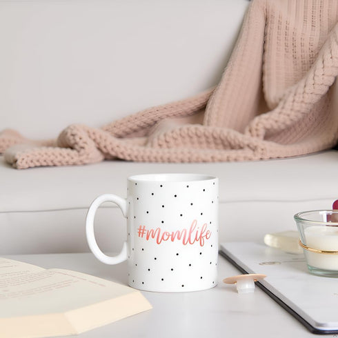 Mom Life Mug, Ceramic Coffee Cup, Ideal Gift for New and Expecting Moms, Dishwasher Safe and Microwave Safe, 13oz...