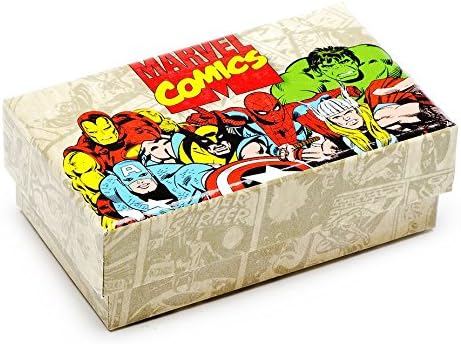 Hulk Silver-Tone & Black Round Cufflinks with Presentation Box...