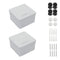 LeMotech Junction Box with Reserved Holes ABS Plastic Electrical Box IP55 Waterproof Dustproof Project Enclosure for Electronics White 3.1 x 3.1 x...