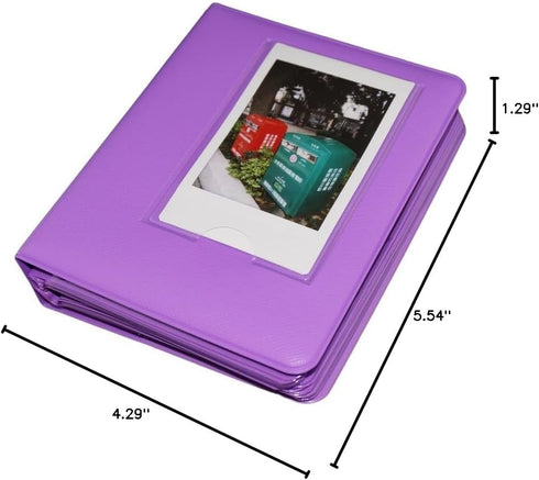 Photo Album for Fujifilm Instax Mini 7s / 8/9 / 11/25 / 50/70 / 90 Macaron Colorful Frame Mini Films Book Purple...