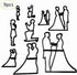 Plastic Fondant Cutter Couple Silhouette Set Mould Cake Decorating Tools Bakeware...