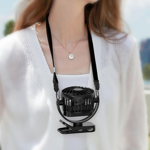 Portable Mini Clip On Fan,Desk Fan,Neck Fan,2.8 Inch Rechargeable,720 degree Rotate,3 Speed Quiet Mini Clip Fan,Small Clip on Fan Ideal For Outdoo...