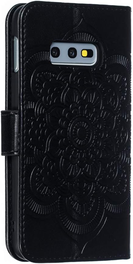 LEECOCO for Galaxy S10e Case Mandala Embossing Luxury PU Leather Flip Notebook Wallet Bookstyle Magnetic Stand Card Slot Folio Bumper Protection C...