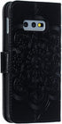LEECOCO for Galaxy S10e Case Mandala Embossing Luxury PU Leather Flip Notebook Wallet Bookstyle Magnetic Stand Card Slot Folio Bumper Protection C...