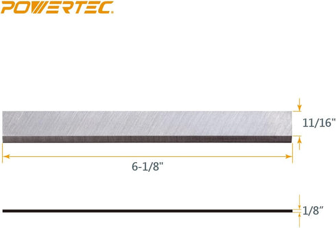 POWERTEC 6-1/8 Inch Jointer Blades for Craftsman 21705 Jointer, Replacement for 922995 Jointer Knives, Set of 3 (148022)...