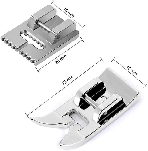 9 Pcs Double Needle Twin Needles for Sewing Machine with 3 Pcs Groove Pintuck & 2 Pcs Universal General Purpose Zig Zag Presser Foot (Needles Size...