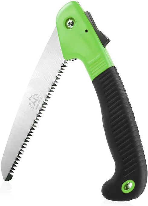 Folding Pruning Saw, 7"/180mm Sharp Hand Saw, Premium Secure Lock Comfort Soft Grip, Compact Sturdy Tree Saw, for Garden Branch Trimmer, Camping (...