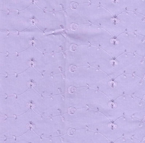 60" Wide Poly Cotton Broadcloth All Over Embroidery Eyelet Fabric by The yard...
