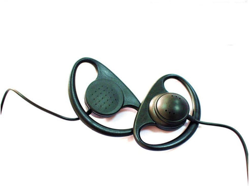 Single Side Earphone D Shape Earpiece Headset Listen Only 3.5mm Hook Earbud simultaneous interpretation Headphone (1 Pack)...