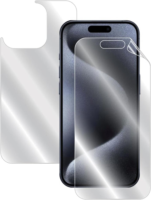 IPG Compatible with iPhone 15 PRO FULL BODY Hydrogel Protector Invisible Touch Screen Sensitive Ultra HD Clear Film Anti Scratch Skin Guard - Smoo...