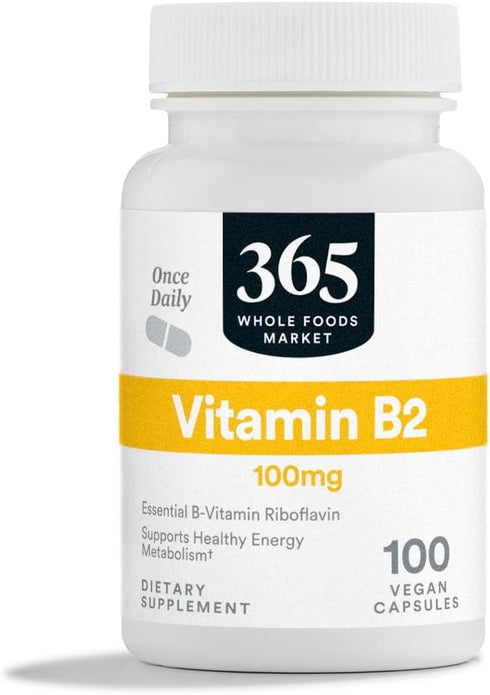 365 by Whole Foods Market, Vitamin B2 100Mg, 100 Veg Capsules...