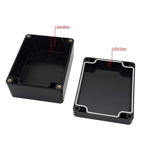 LeMotech Project Box ABS Plastic IP65 Waterproof Dustproof Electrical Junction Box Outdoor Enclosure for Electronics Black 4.5 x 3.5 x 2.1 inch(11...