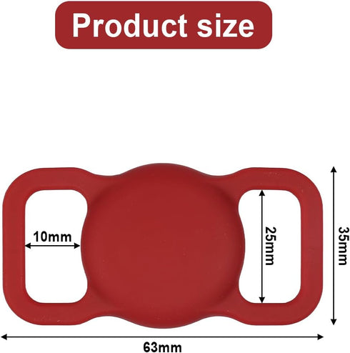 2pcs Airtag Dog Collar Holder, Waterproof Silicone Case for GPS Tracker Scratch-Resistant Protective Airtag Case Air Tag Holder for Dogs Cats Pet ...