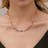 Colorful Handmade Beaded Collar Necklace for Women Freshwater Pearl Necklace Bohemian Handmade Stainless Steel 18K Gold-plated Fashion Jewelry Gif...