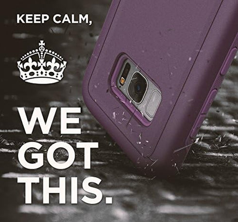 ENCASED Galaxy S8 Case Purple Rebel Series Impact Armor (Samsung S8) Deep Purple...