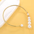 Metal Big Pearl Open Choker Necklace for Women Adjustable Gold Big Pearl Choker Necklaces Round Open Cuff Necklace Chunky Pearl Necklace for Women...