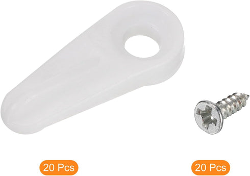 uxcell 20 Pieces Picture Frame Turn Button, 24X10mm for Hanging Pictures Photos Drawing Crafts, Plastic with 20Pcs Screws Hardware Backing Clips W...