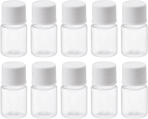 YOKIVE 50 Pcs Chemical Storage Bottle, Plastic Container with Wide Mouth | Reagent Sample Sealing, Great for Laboratory, Store, Factory (Transpare...