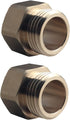 DEWHEL 2 Pack Brass Hose Bib Adapter Include Rubber Washer Compatible with Arrowhead 1-1/16" Fine Thread Female...