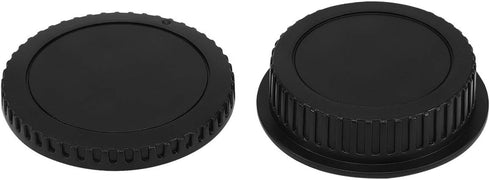 Haoge Camera Body Cap and Rear Lens Cap Cover Kit for Canon EOS EF EF-S EFS Mount Camera Lens Such as Rebel XT XTi XS XSi T1i T2i T3 T3i T4i T5 T5...
